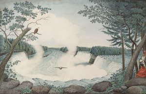 Niagarské vodopády shora, kolem roku 1766